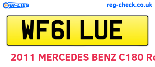 WF61LUE are the vehicle registration plates.