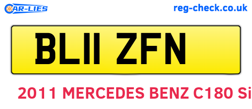 BL11ZFN are the vehicle registration plates.