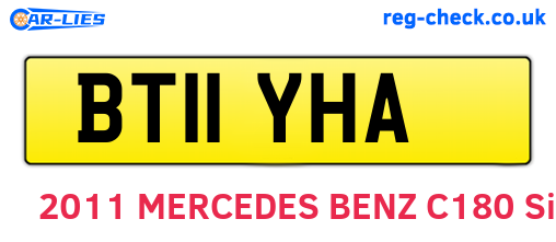 BT11YHA are the vehicle registration plates.