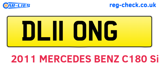 DL11ONG are the vehicle registration plates.