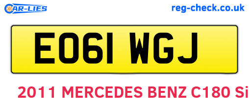 EO61WGJ are the vehicle registration plates.