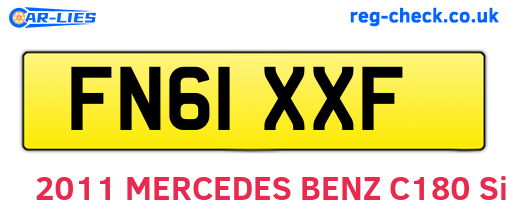 FN61XXF are the vehicle registration plates.