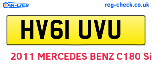 HV61UVU are the vehicle registration plates.