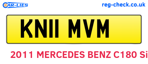 KN11MVM are the vehicle registration plates.
