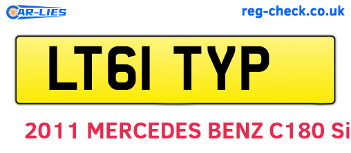 LT61TYP are the vehicle registration plates.