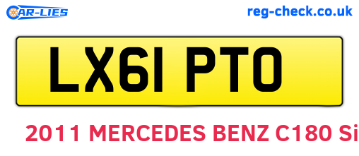 LX61PTO are the vehicle registration plates.