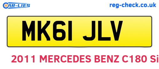 MK61JLV are the vehicle registration plates.