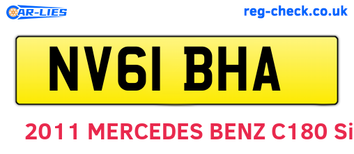 NV61BHA are the vehicle registration plates.