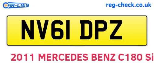 NV61DPZ are the vehicle registration plates.