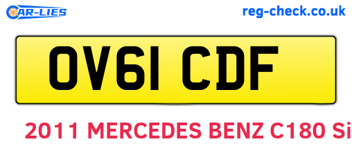 OV61CDF are the vehicle registration plates.