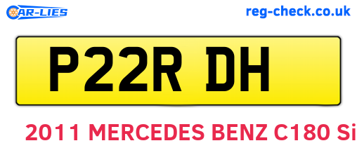 P22RDH are the vehicle registration plates.