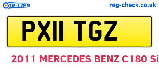 PX11TGZ are the vehicle registration plates.