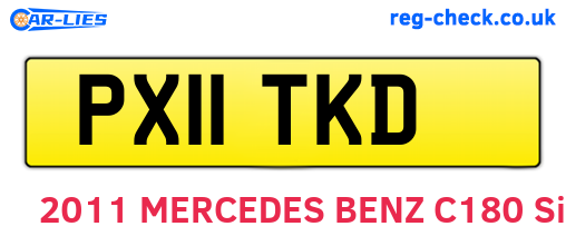 PX11TKD are the vehicle registration plates.