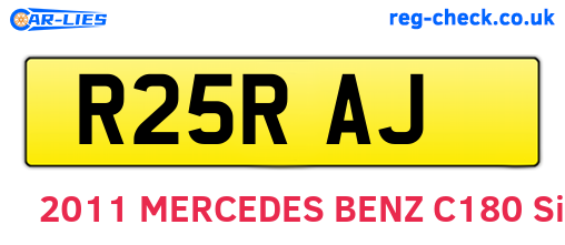 R25RAJ are the vehicle registration plates.