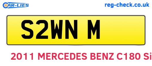 S2WNM are the vehicle registration plates.