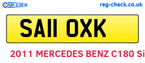SA11OXK are the vehicle registration plates.