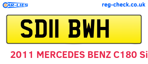 SD11BWH are the vehicle registration plates.