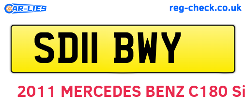 SD11BWY are the vehicle registration plates.