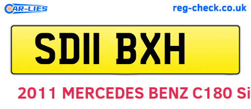 SD11BXH are the vehicle registration plates.