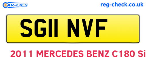 SG11NVF are the vehicle registration plates.