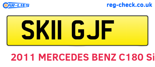 SK11GJF are the vehicle registration plates.
