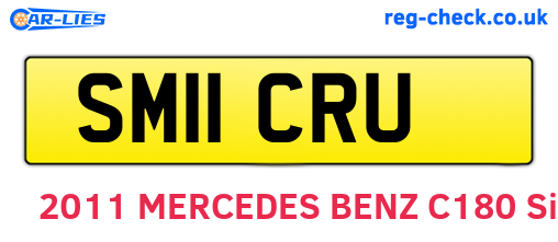 SM11CRU are the vehicle registration plates.
