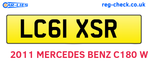 LC61XSR are the vehicle registration plates.