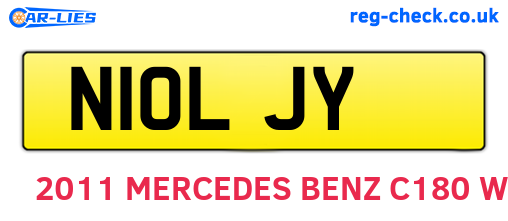 N10LJY are the vehicle registration plates.