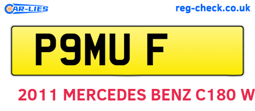 P9MUF are the vehicle registration plates.