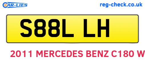 S88LLH are the vehicle registration plates.