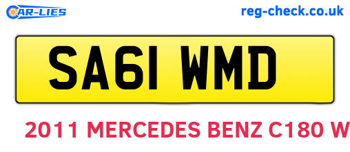 SA61WMD are the vehicle registration plates.