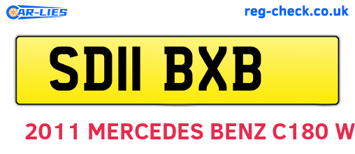 SD11BXB are the vehicle registration plates.
