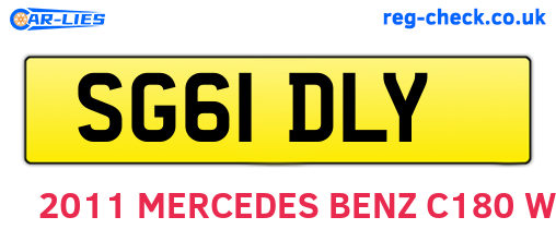 SG61DLY are the vehicle registration plates.