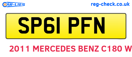 SP61PFN are the vehicle registration plates.