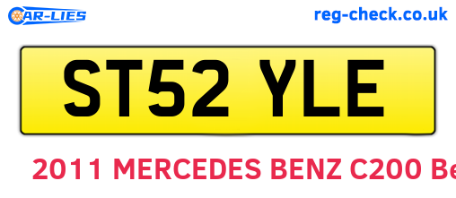 ST52YLE are the vehicle registration plates.