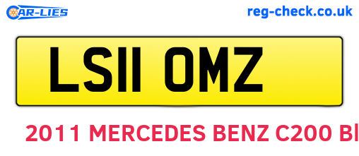 LS11OMZ are the vehicle registration plates.