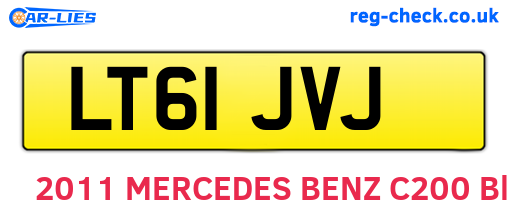 LT61JVJ are the vehicle registration plates.