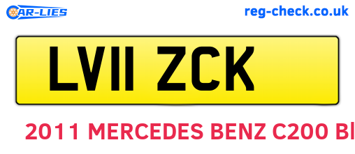 LV11ZCK are the vehicle registration plates.