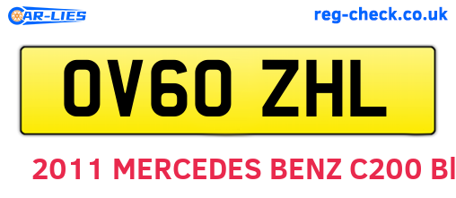 OV60ZHL are the vehicle registration plates.