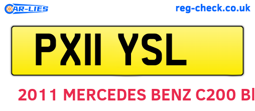 PX11YSL are the vehicle registration plates.