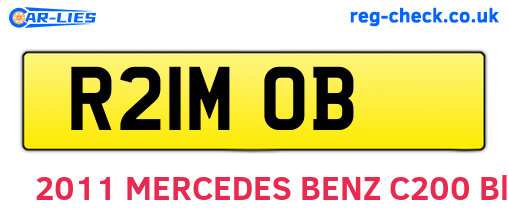 R21MOB are the vehicle registration plates.