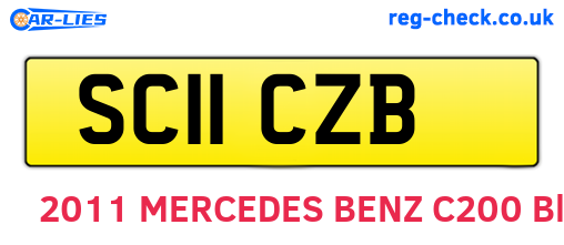 SC11CZB are the vehicle registration plates.