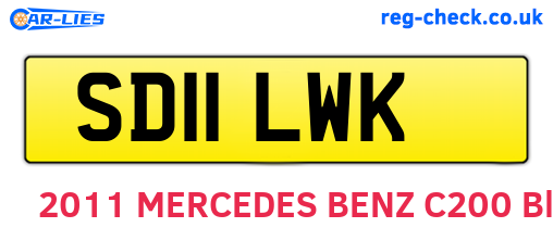 SD11LWK are the vehicle registration plates.