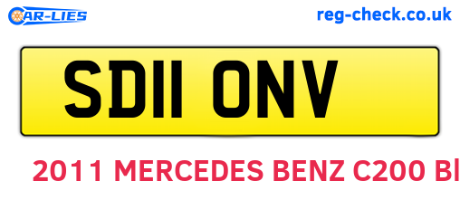 SD11ONV are the vehicle registration plates.