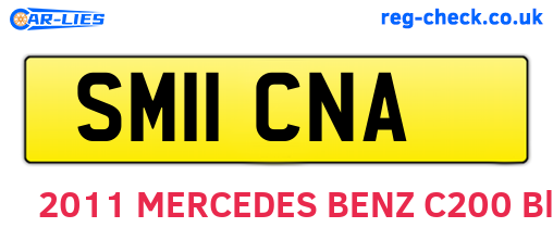 SM11CNA are the vehicle registration plates.