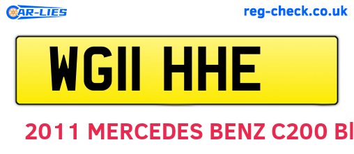 WG11HHE are the vehicle registration plates.