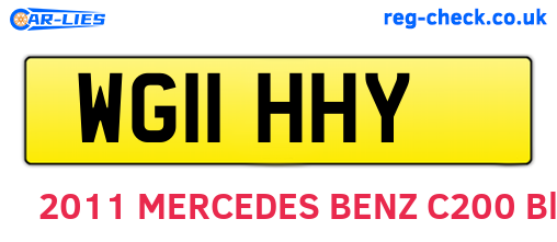 WG11HHY are the vehicle registration plates.