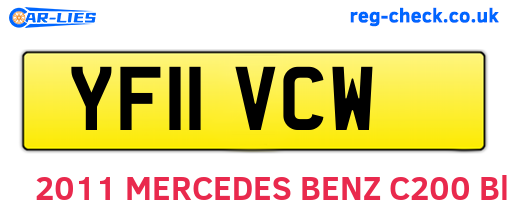 YF11VCW are the vehicle registration plates.