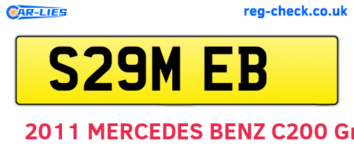 S29MEB are the vehicle registration plates.