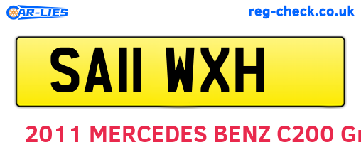 SA11WXH are the vehicle registration plates.